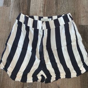 Blue Abercrombie and Fitch striped shirt shorts